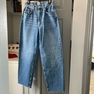 BDG high rise baggy jeans with raw hem. Size 29. $35 OBO.
